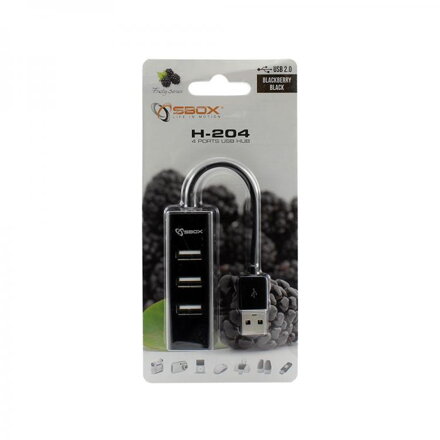 SBOX H204 black USB 2.0 port 4x