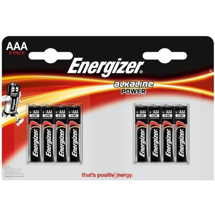 ENERGIZER Alkaline Power, Batérie, AAA, LR03, 8ks
