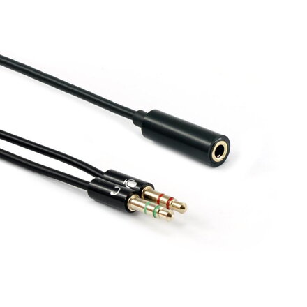 SBOX 35F-2X35M Kábel audio 2x jack/1x jack sam0,2m