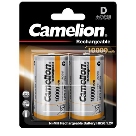 CAMELION Batérie nabíjateľné D 2ks NI-MH R20 D 100