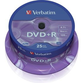 DVD + R Verbatim 4.7GB 16x CAKE 25pcs