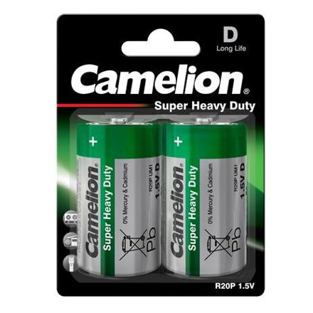 CAMELION Batérie SUPER HD zink-chlorid D 2ks R20 1