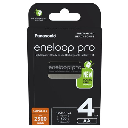 PANASONIC Eneloop Pro, Batérie, BK-3HCCE, AA, 4ks