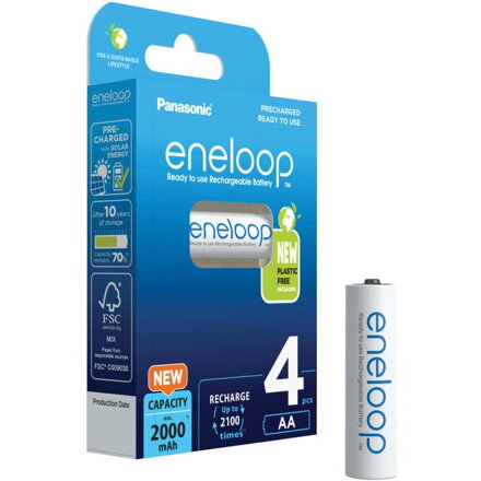 PANASONIC Eneloop, Batérie, BK-3MCCE, AA, 4ks