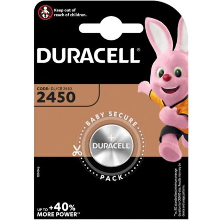 DURACELL Lítiová batéria, CR2450 - 3.0V 560 mAh Li