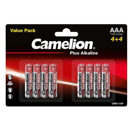 CAMELION Batérie alkalické PLUS AAA 8ks LR03 BP8