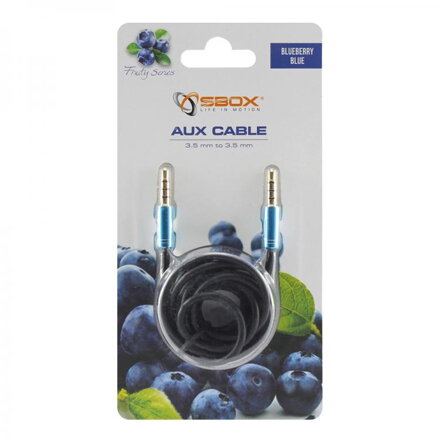 SBOX 3535-1,5BL, Kábel 3,5mm jack/jack 1,5m blu