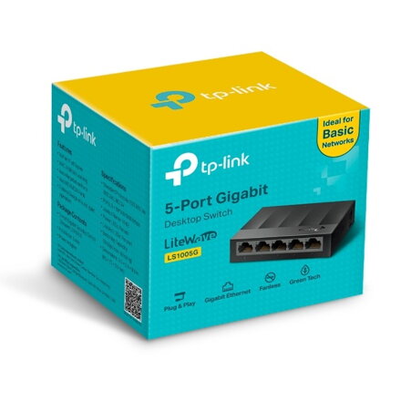 TP-Link LS1005G Switch 5-Port 10/100/1000Mbps desk