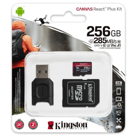 KINGSTON Micro SDXC React Plus 256GB Kit