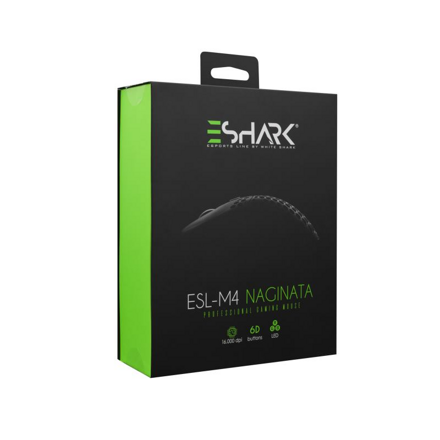 eShark ESL-M4 NAGINATA, Herná myš, blk