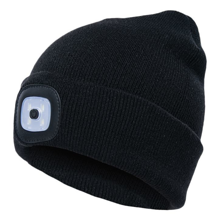 GADGETMONSTER GDM-1015, LED čiapka, čierna