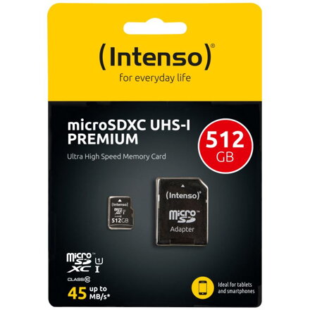 INTENSO Micro SDXC karta 512GB Class10, UHS-1