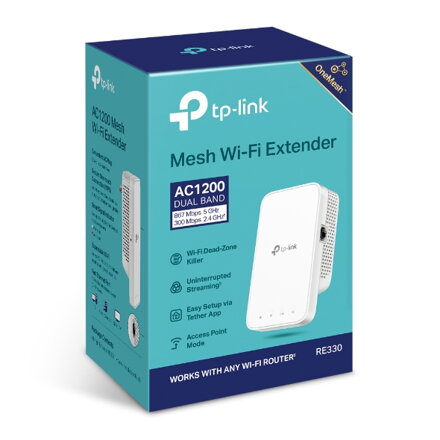 TP-Link RE330, AC1200 Mesh Wi-Fi Extender