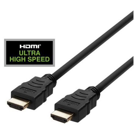 DELTACO Kábel HDMI 2.1 M/M 3m, 8K Ultra High, čier