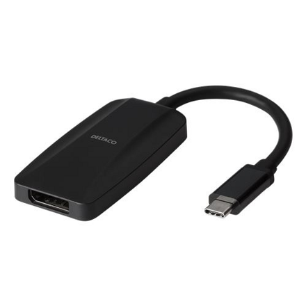 DELTACO Adaptér USB 3.1 Type C/DisplayPort, čierny