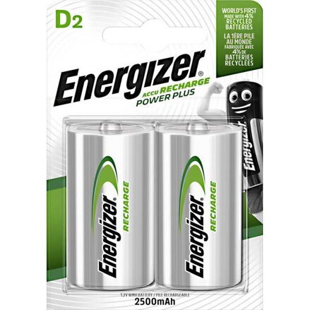 ENERGIZER Nabíjateľné batérie, D, LR20, Ni-MH, 2ks