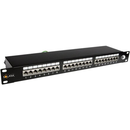 SOLARIX 19" Patch panel 24 x RJ45 CAT6 STP