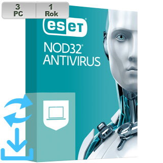 ESET NOD32 Antivirus 20XX 3PC na 1r El.lic AKT