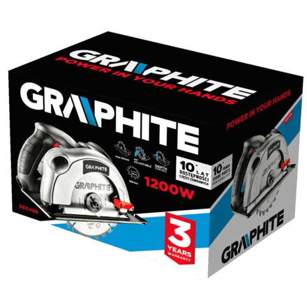 GRAPHITE 58G486, Kotúčová píla, 1200W