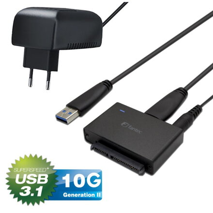 FANTEC 2219 USB 3.1 do SATA adaptér pre 2,5/3,5"