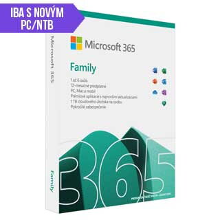 MICROSOFT 365 Family SK 1rok ML (2021) SN