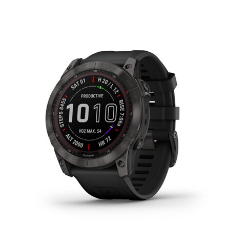 GARMIN Fénix 7X Sapphire Solar, Carbon Gray DLC Ti