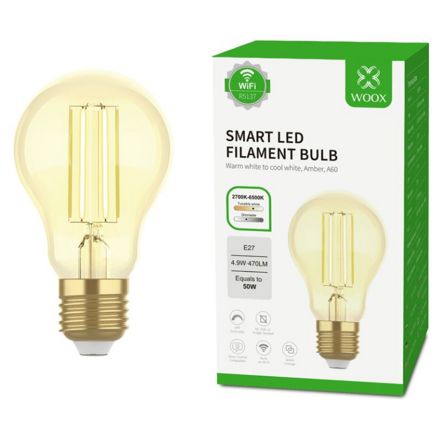 WOOX R5137, WiFi Smart Bulb E27, A60, 470 lm