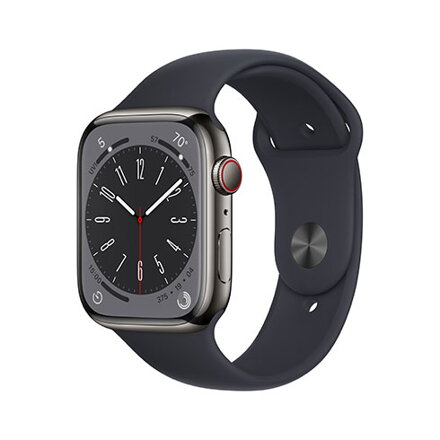 APPLE Watch SERIES 8 GPS+CE, 45mm Gr St Mi S Band
