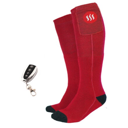 GLOVII Socks, Vyhrievané ponožky, L, červené