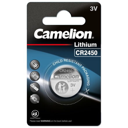 CAMELION CR2450, Lítiová batéria, 3.0V 550 mAh 1ks