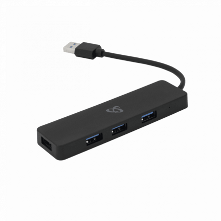 SBOX H-504, 4x USB 3.0 HUB, čierny