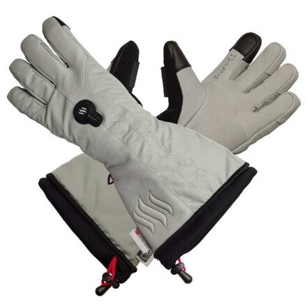 GLOVII Ski, Vyhrievané rukavice, XL, šedé