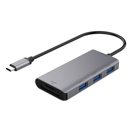 DELTACO USBC-HUB200, USB Type C Hub 3x USB/SD