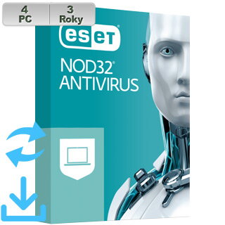 ESET NOD32 Antivirus 20XX 4PC na 3r El.lic AKT