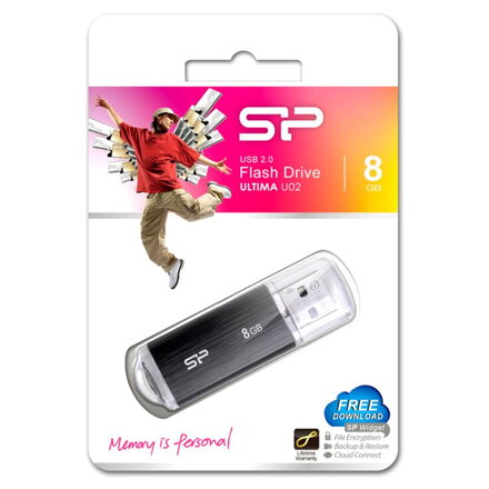 SILICON POWER Ultima U02 Black 8GB USB 2.0