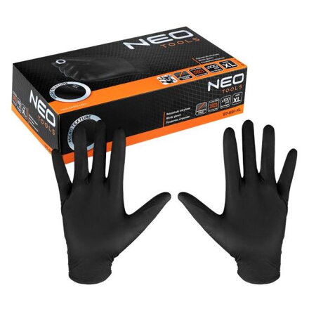NEO 97-691-XL Nitrilové rukavice, čierne, XL 100ks