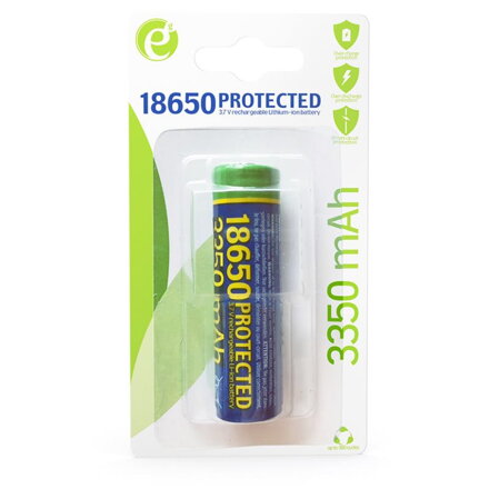 GEMBIRD Lithium-ion 18650 battery, protected, 3350