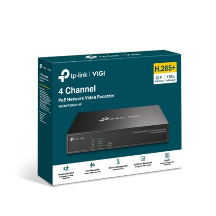 TP-Link VIGI NVR1004H-4P, 4 kanálový NVR