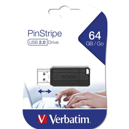 VERBATIM PinStripe 64GB USB 2.0, USB Kľúč