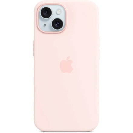 APPLE iPhone 15 Silicone Case, MagSafe, Light Pink