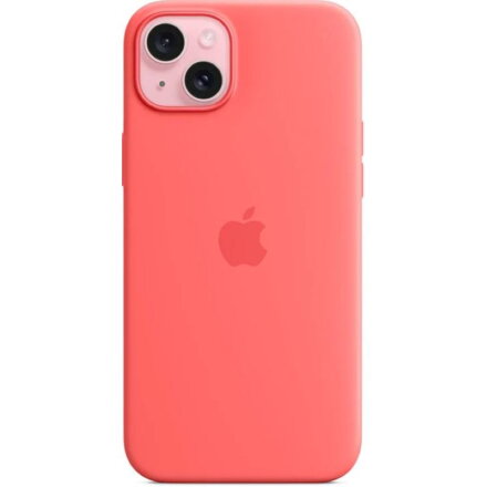 APPLE iPhone 15 Plus Silicone Case, MagSafe, Guava