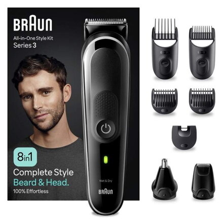 BRAUN MGK 3440, Zastrihávač brady 8v1, Black