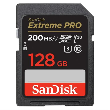 SanDisk Extreme PRO SD karta, 128 GB, V30, C10