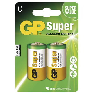 GP Batéria alkalická SUPER C 2ks R14 2BL