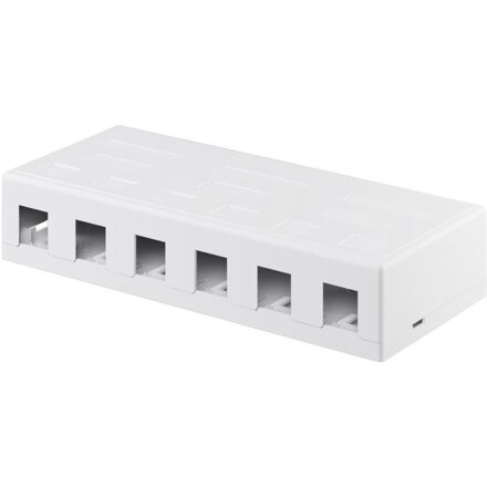 WENTRONIC Patch panel 6port, Keystone na stenu