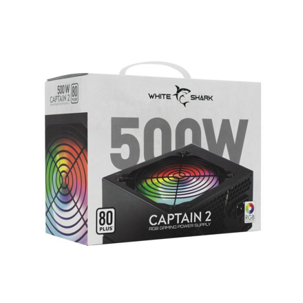 White Shark GPSU-W500F CAPTAIN-2, Zdroj 500W