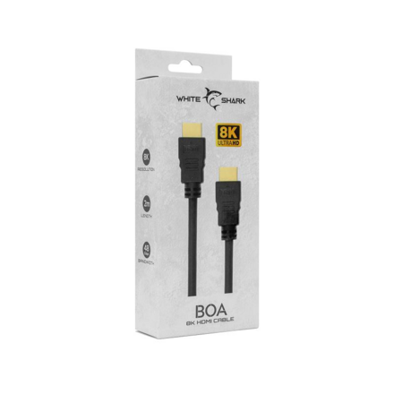 White Shark BOA, Kábel HDMI 2.1 M/M 2m, 8K@60Hz