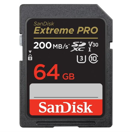 SanDisk Extreme PRO SD karta, 64 GB, SDXC, UHS-I