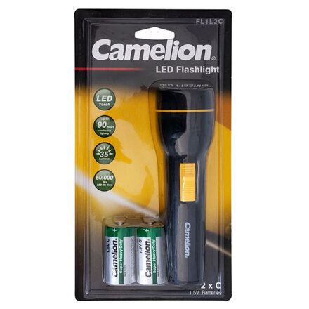 CAMELION Baterka 1LED FL1L2CB2R14P, čierna