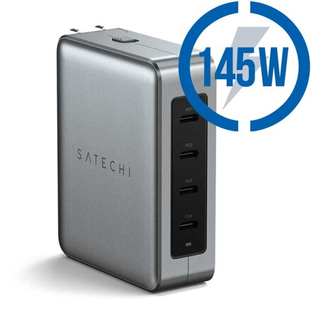 SATECHI GaN Travel, Nabíjačka 4x USB C, 145W